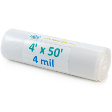 4' x 50' Clear 4 mil Plastic Sheeting for Painting, LDPE Film Roll, 200 sq. ft. Area